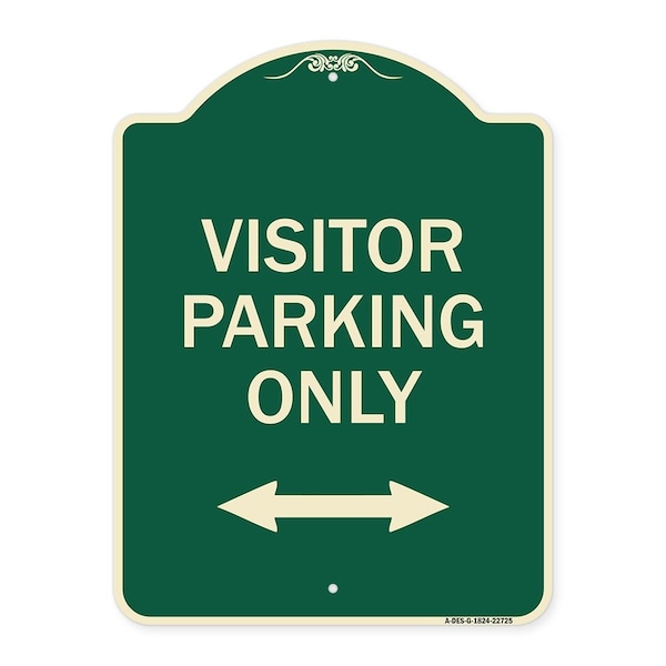Visitor Parking Visitor Parking Heavy-Gauge Aluminum Architectural Sign, 24" x 18", G-1824-22725